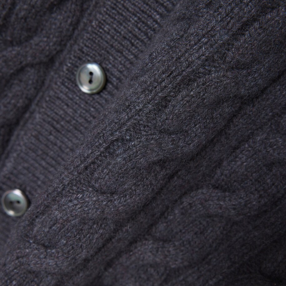 Kardigan Rajut Cable Cashmere Runway image number 6