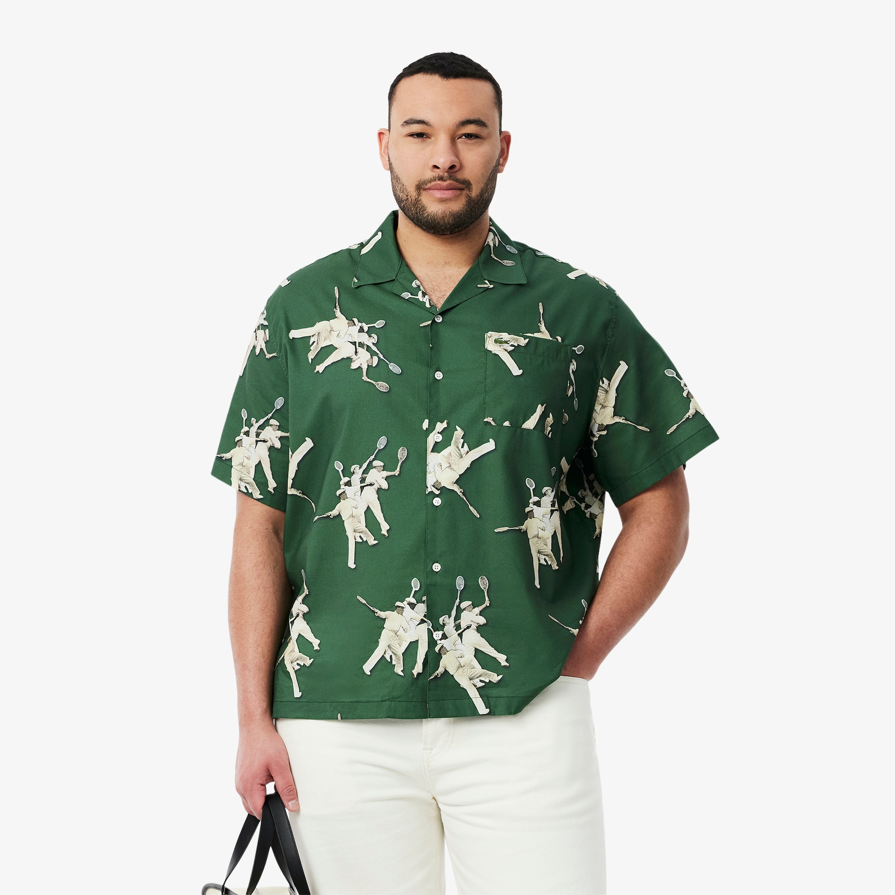 Kemeja Motif Lacoste Ren&eacute; Relaxed Fit image number 6