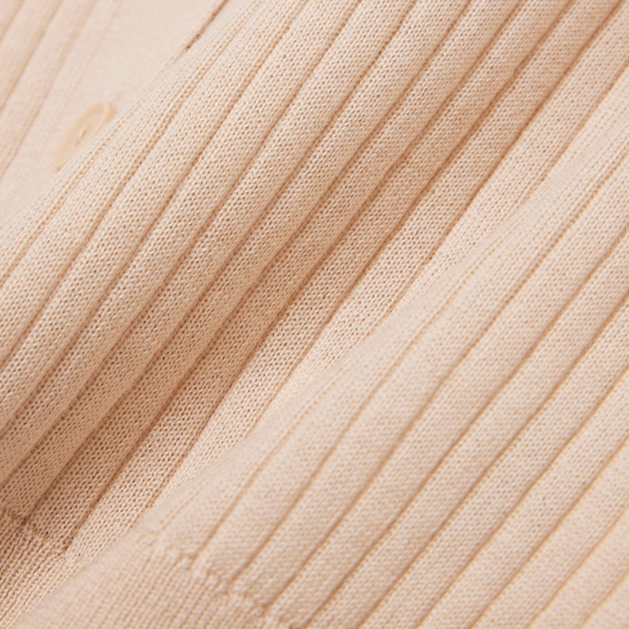 Rib Knit Merino Wool Cardigan image number 5