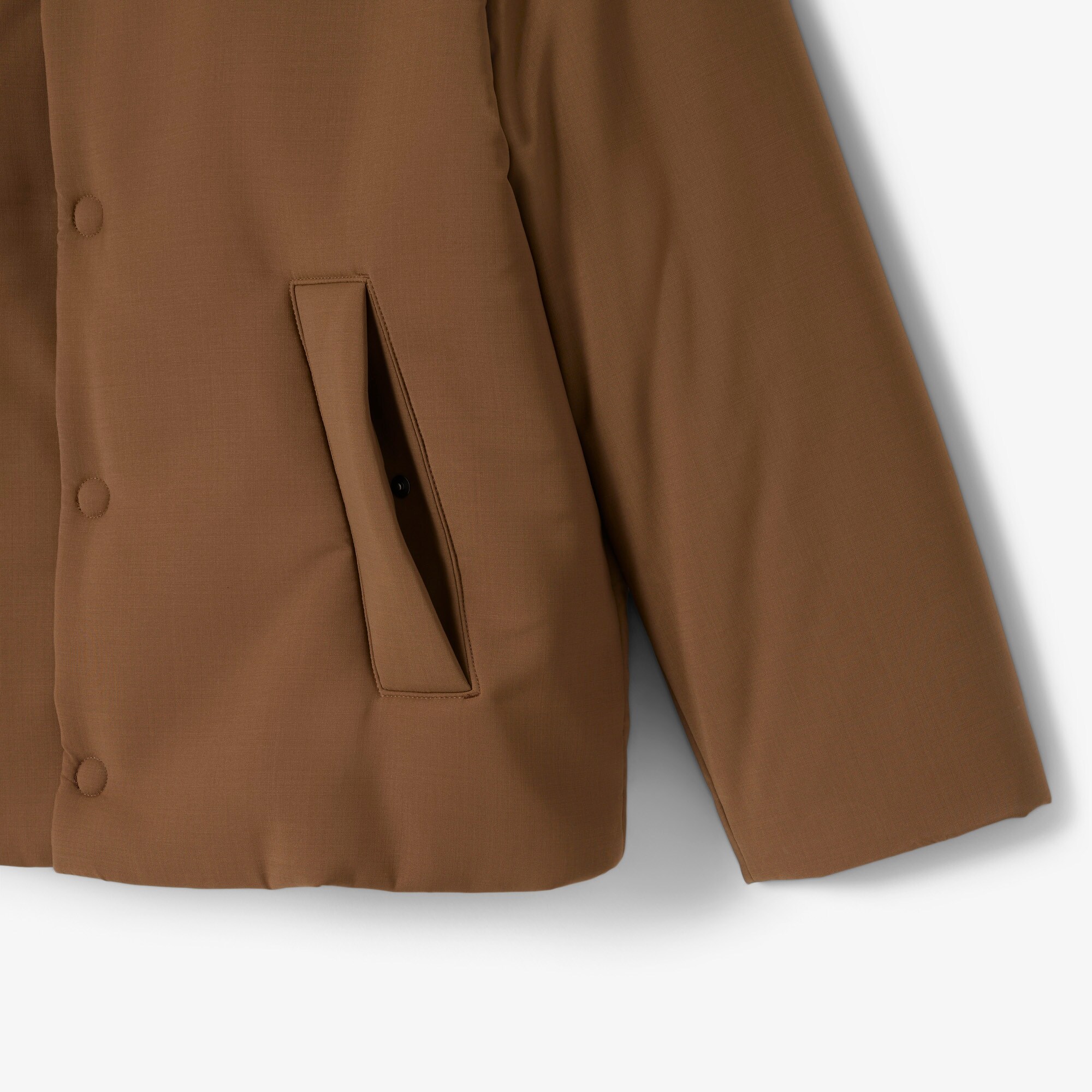 Jaket Lapis Wol Campuran Runway image number 6