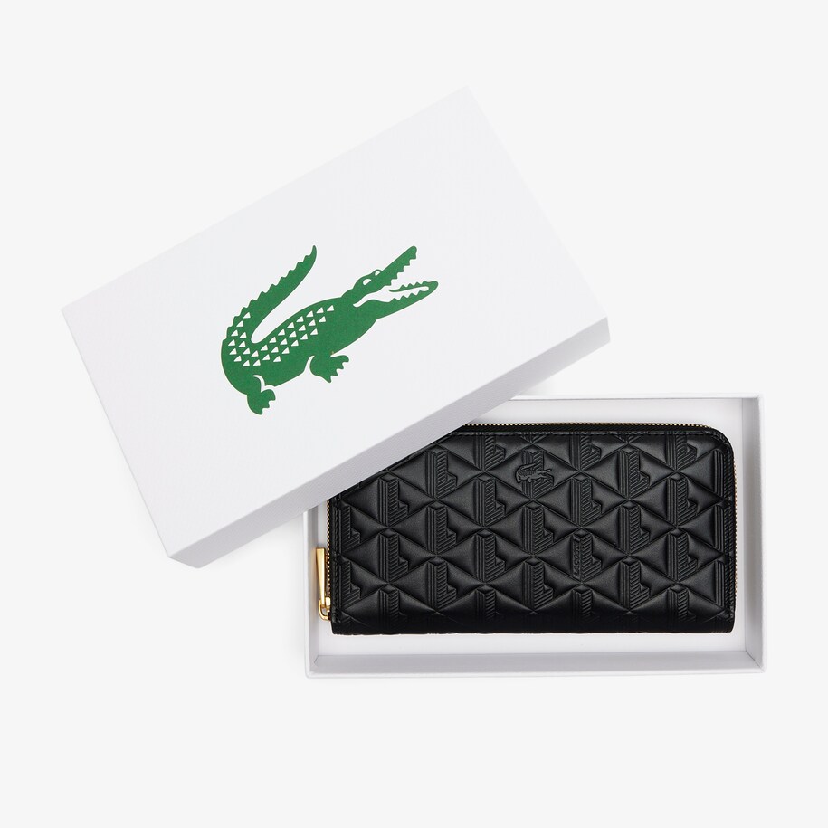 Maheki Zipped Embossed Leather Billfold image number 3