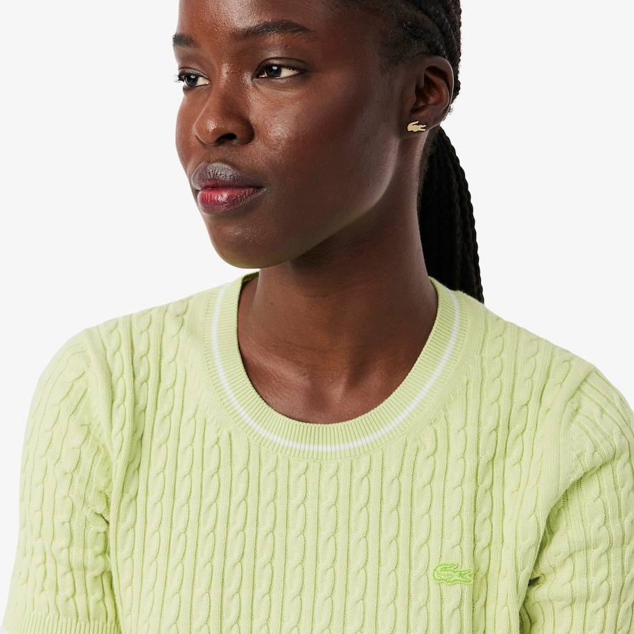 Sweater Cable Knit Lengan Pendek image number 1