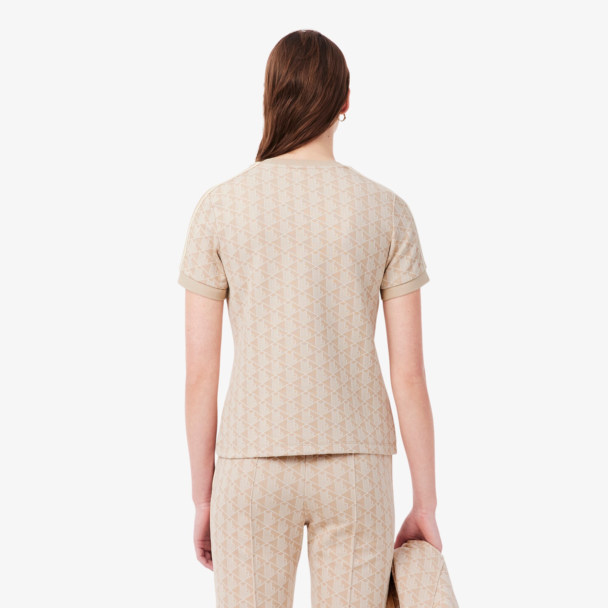 Slim Fit Monogram Jacquard T-shirt image number 2