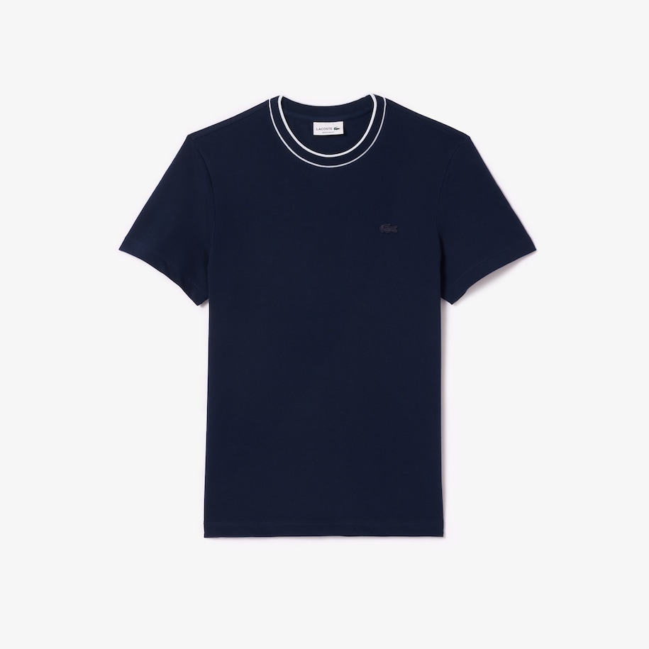 Stretch Piqu&eacute; Stripe Collar T-Shirt image number 3