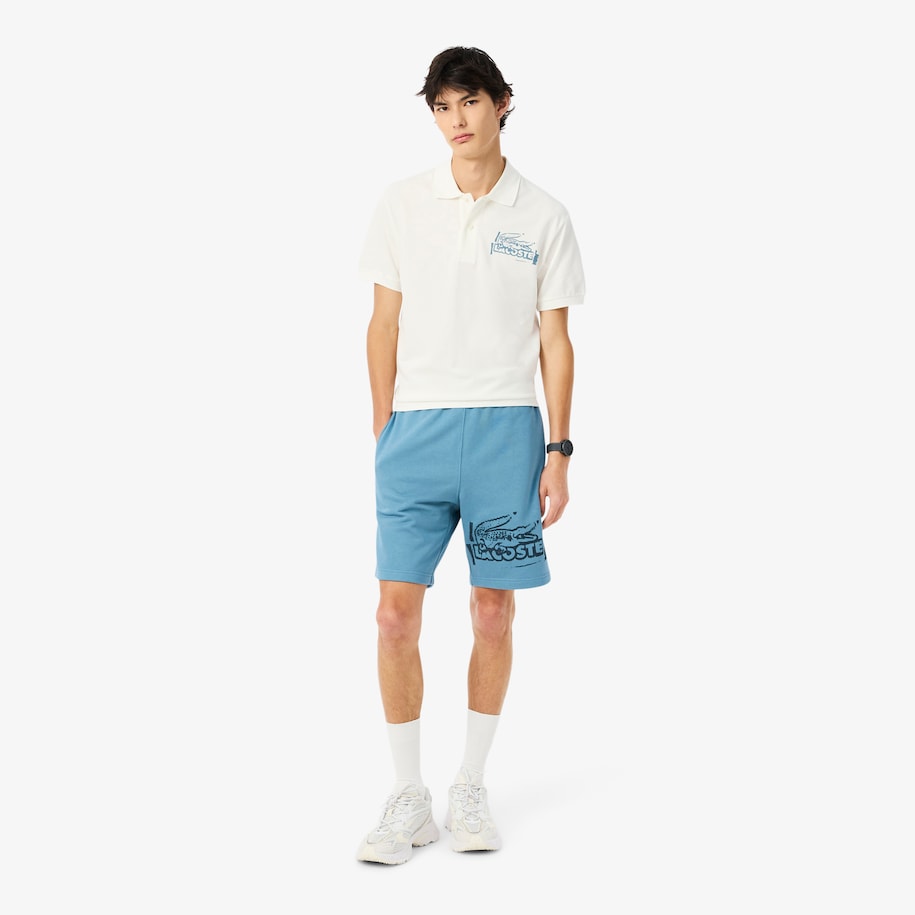 Graphic Cotton Fleece Shorts image number 0