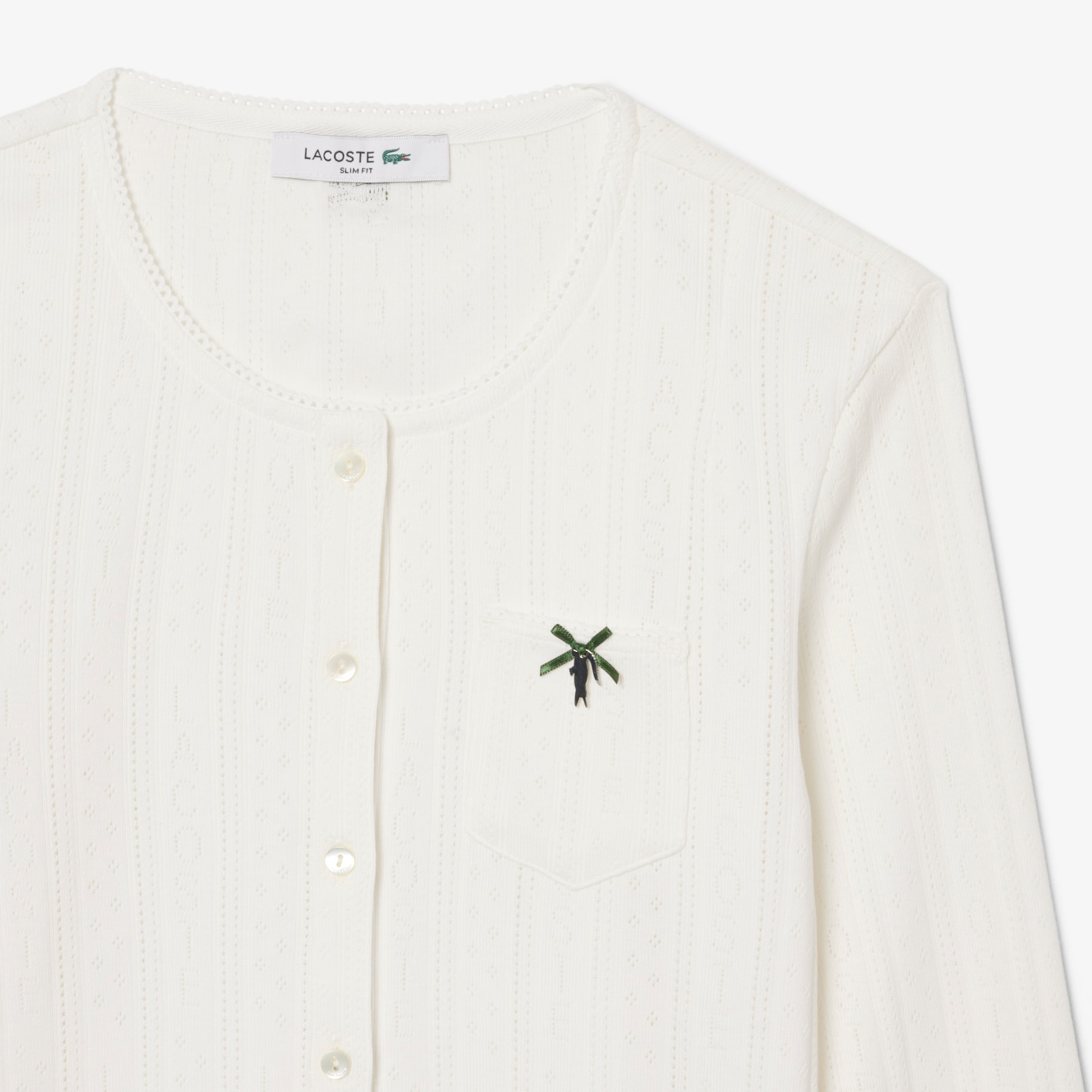 Cardigan Pointelle Slim Fit image number 4