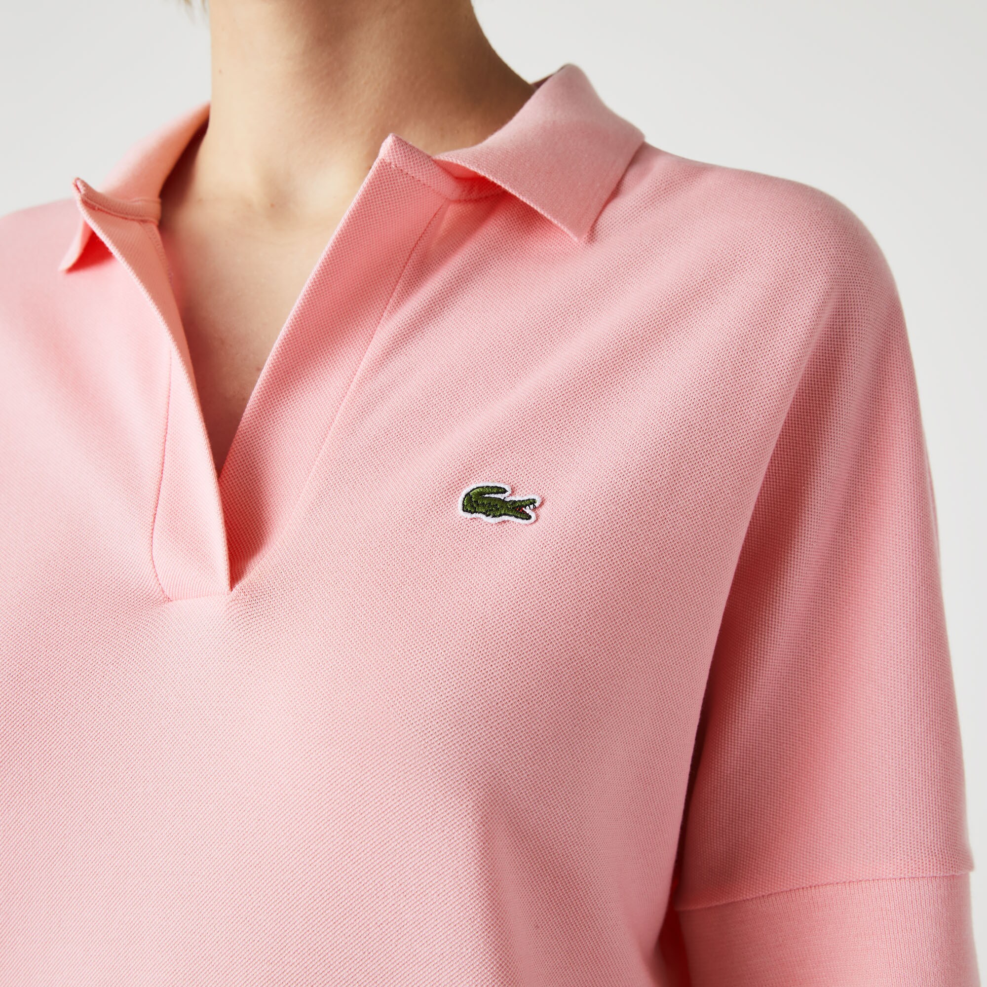 Relaxed Fit Fluid Piqu&eacute; Polo Shirt image number 3