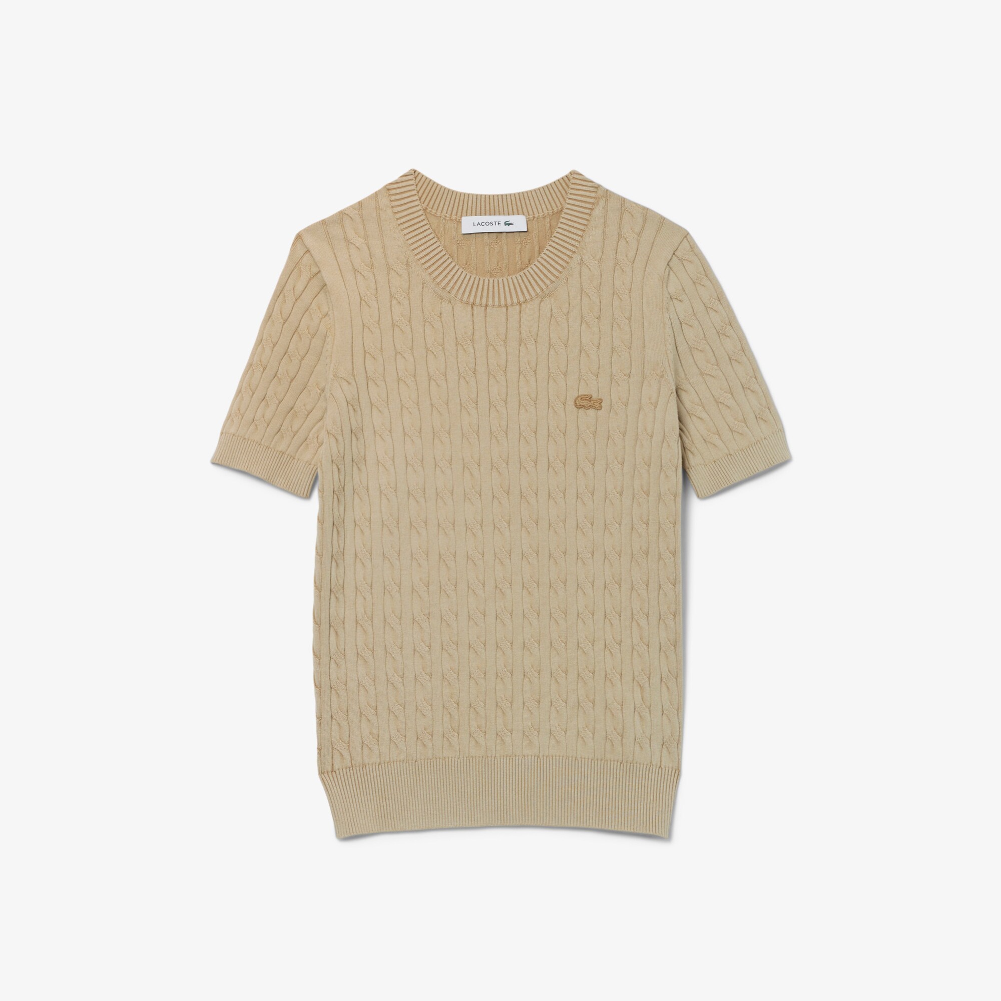 Washed Effect Cable Knit Sweater image number 3