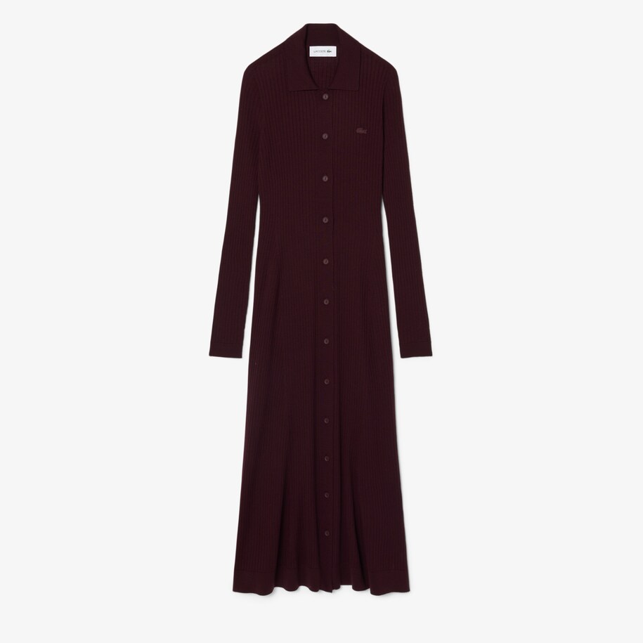 Dress 3D Knit Merino Wol Kerah Polo image number 3