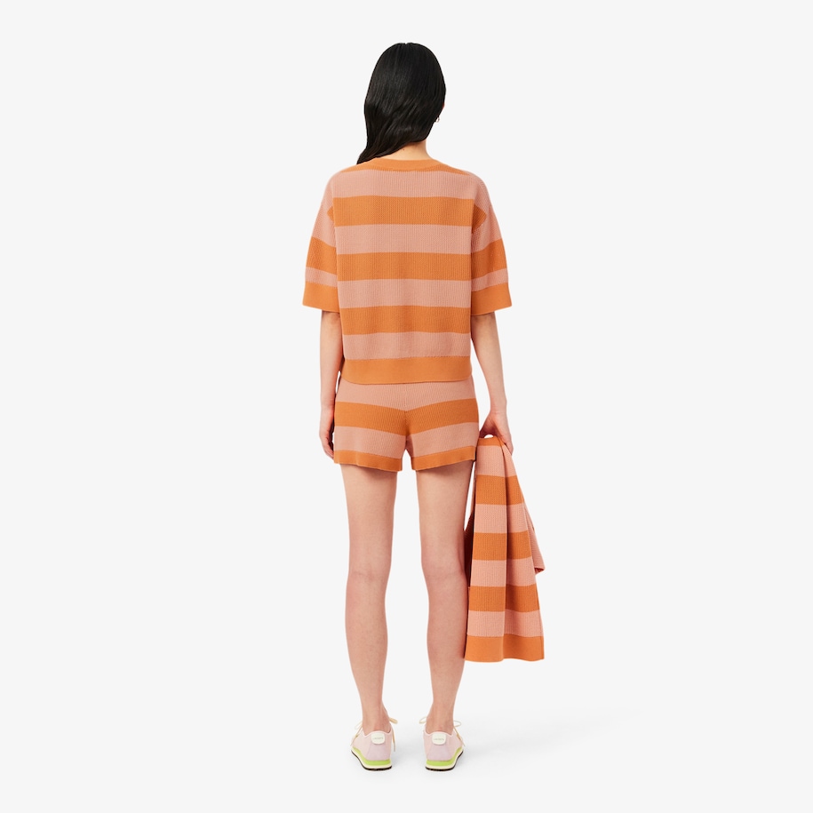 Celana Pendek Striped Mesh Knit image number 2