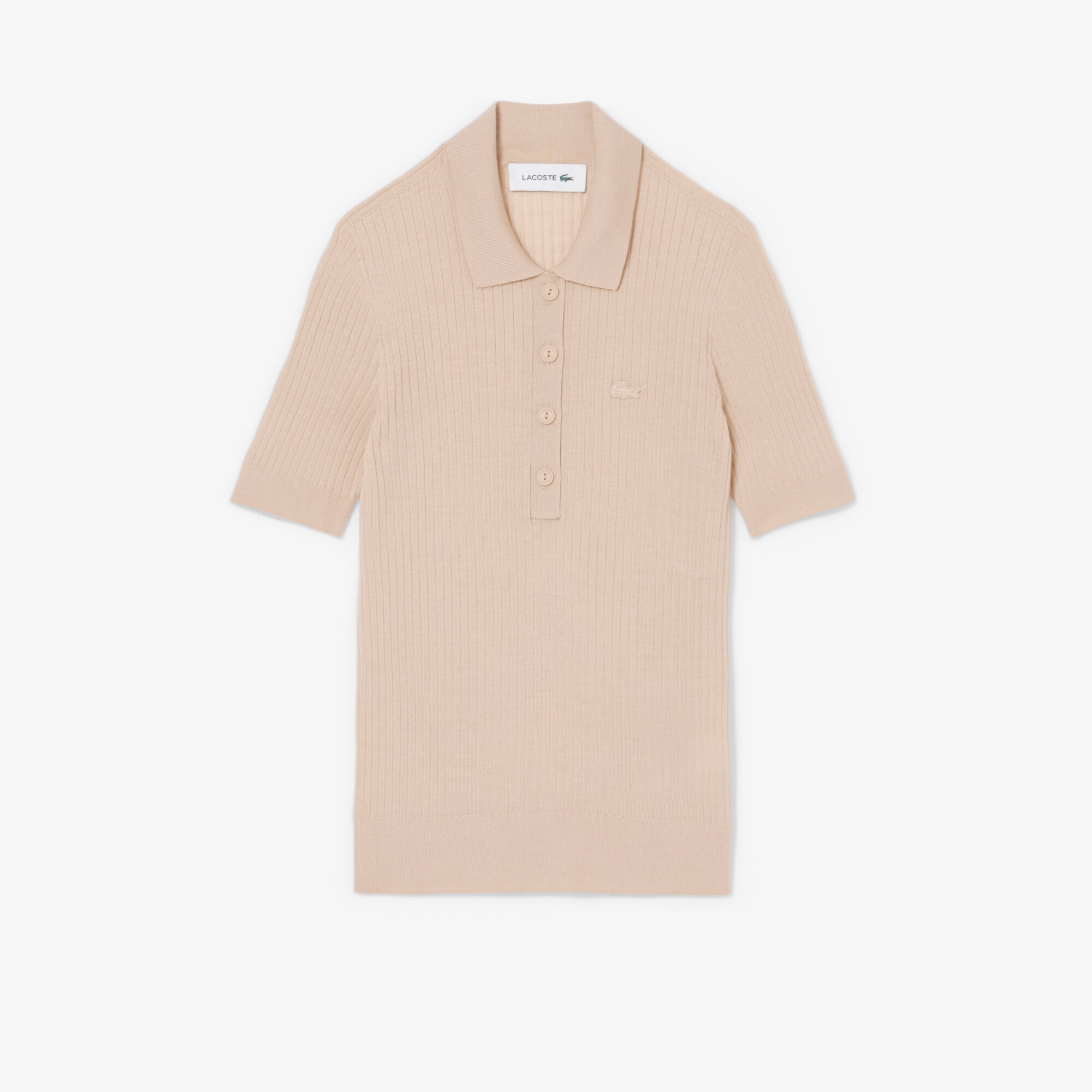 Sweater 3D Rib Knit Merino Wool Kerah Polo image number 3