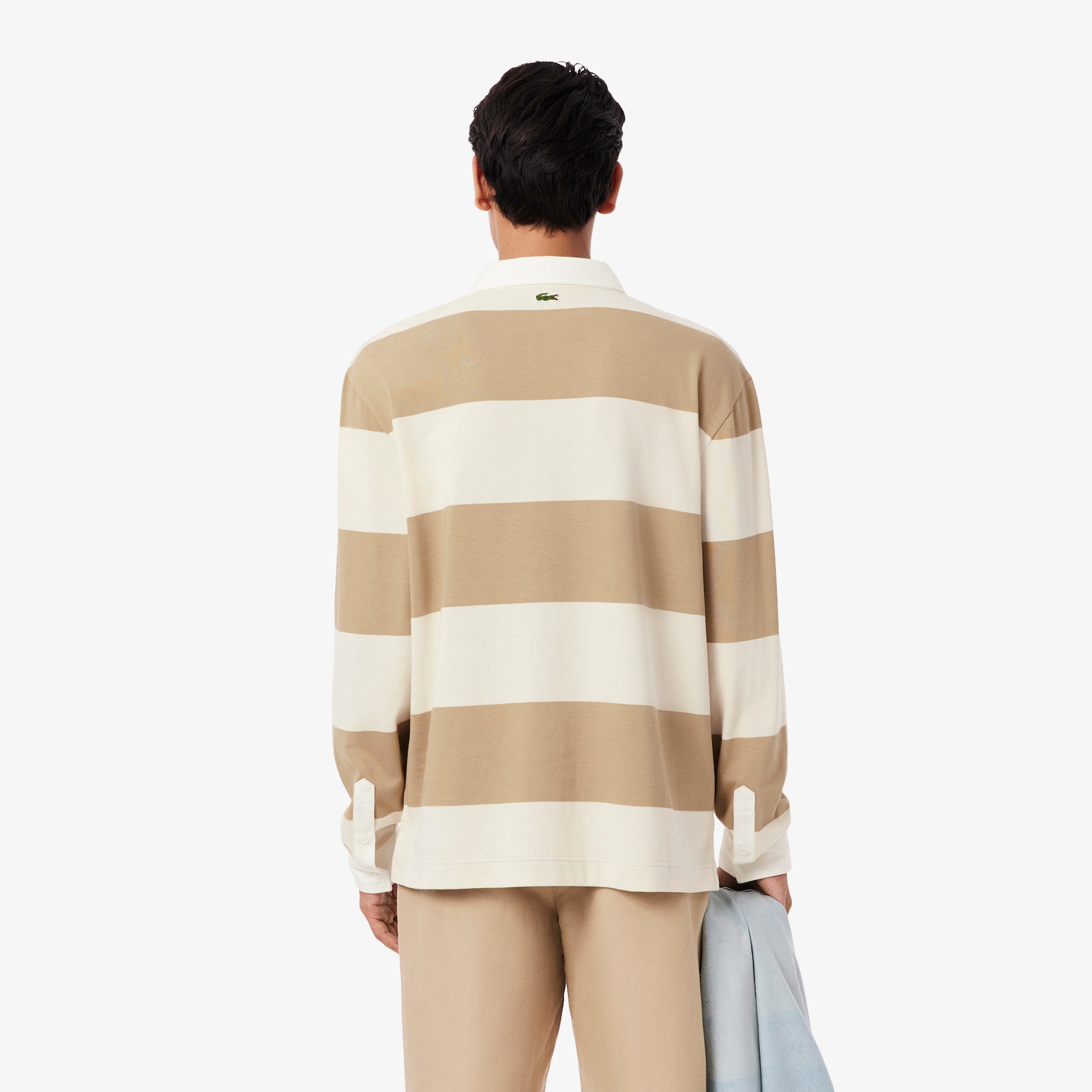 Relaxed Fit Striped Rugby Polo Shirt image number 2