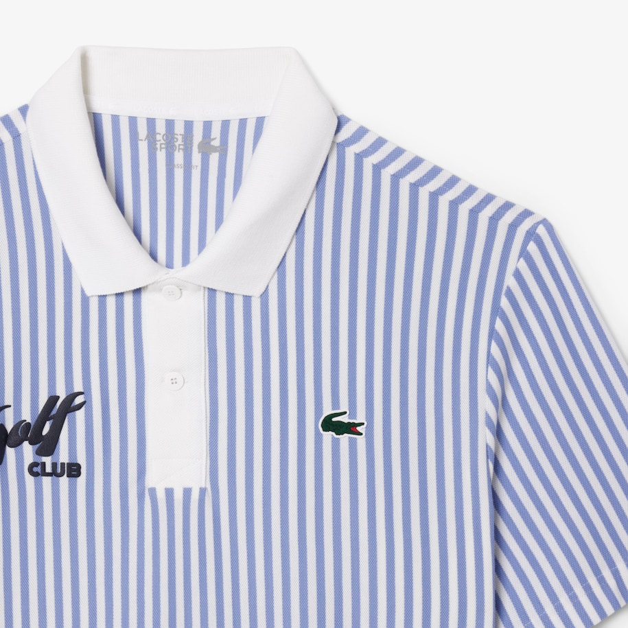Heat Regulating Striped Golf Polo Shirt image number 4