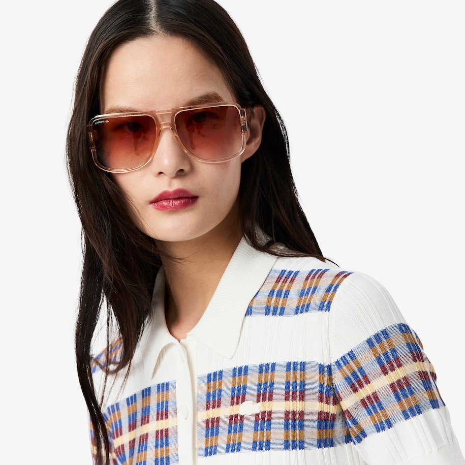 Ribbed Knit Polo Collar Sweater image number 1