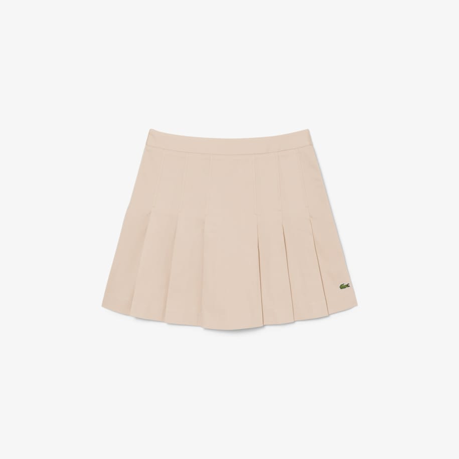 Short Stretch Cotton Pleated Skirt image number 3