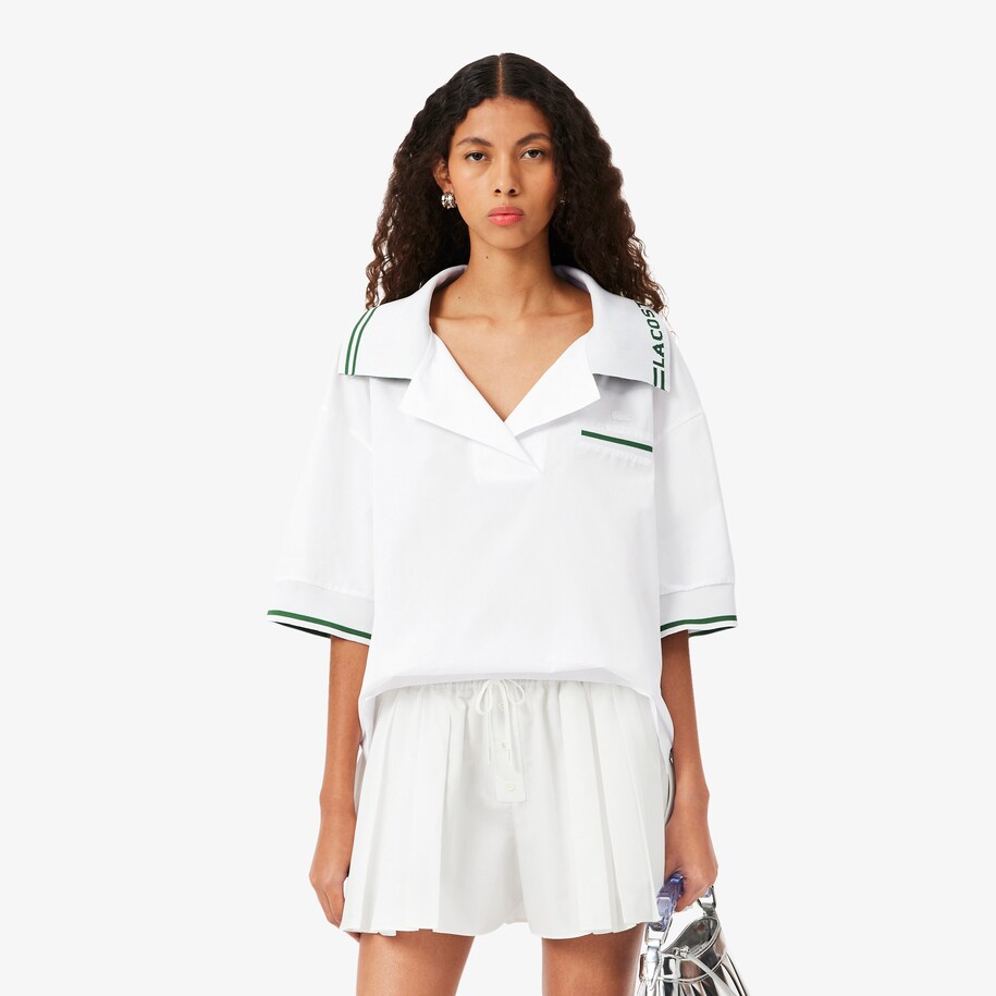 Kemeja Popover Kerah Logo Oversize Runway image number 0