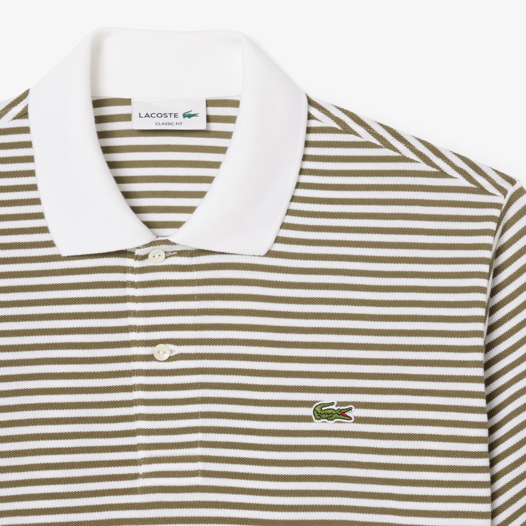Classic Fit L.12.12 Striped Petit Piqu&eacute; Polo Shirt image number 4