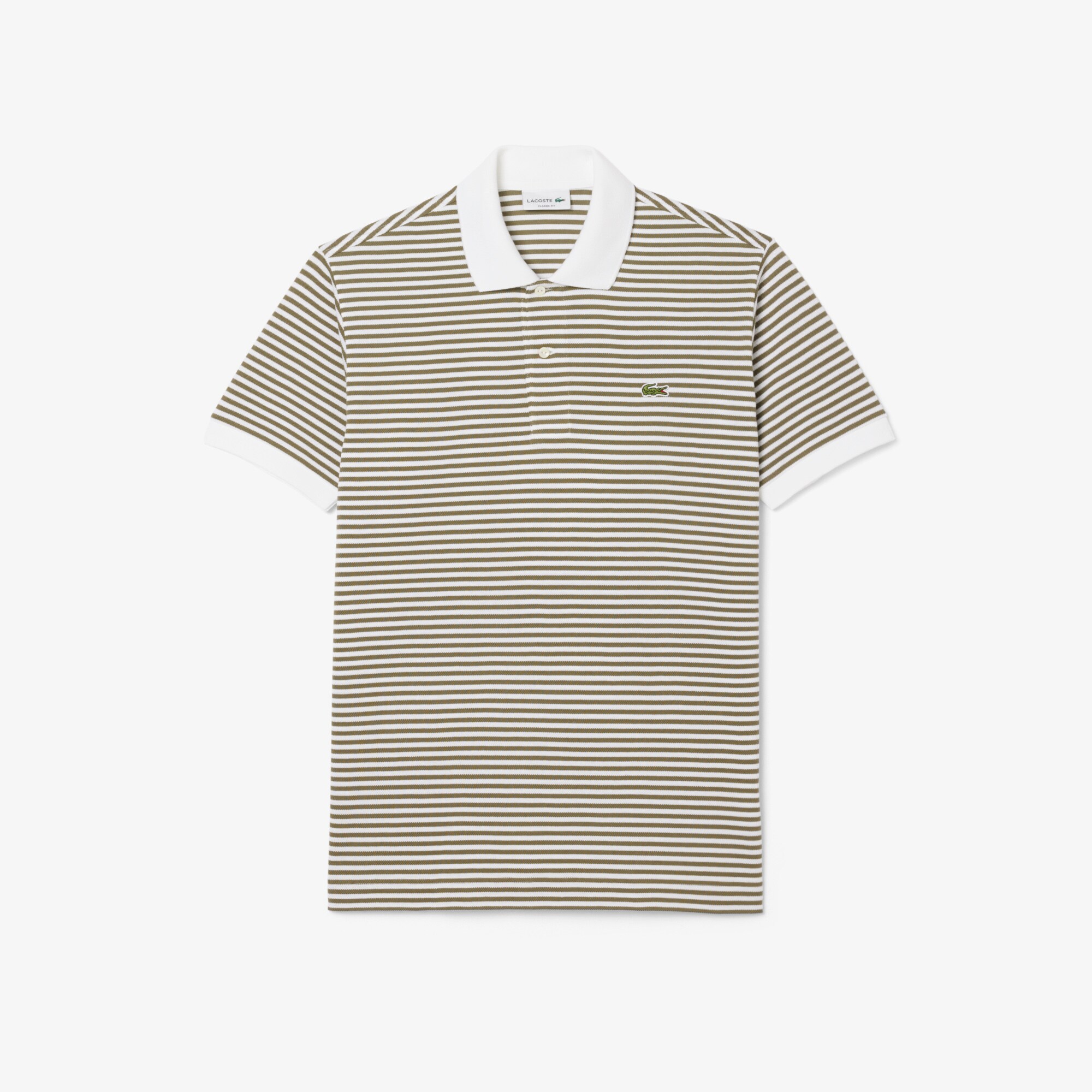 Classic Fit L.12.12 Striped Petit Piqu&eacute; Polo Shirt image number 3