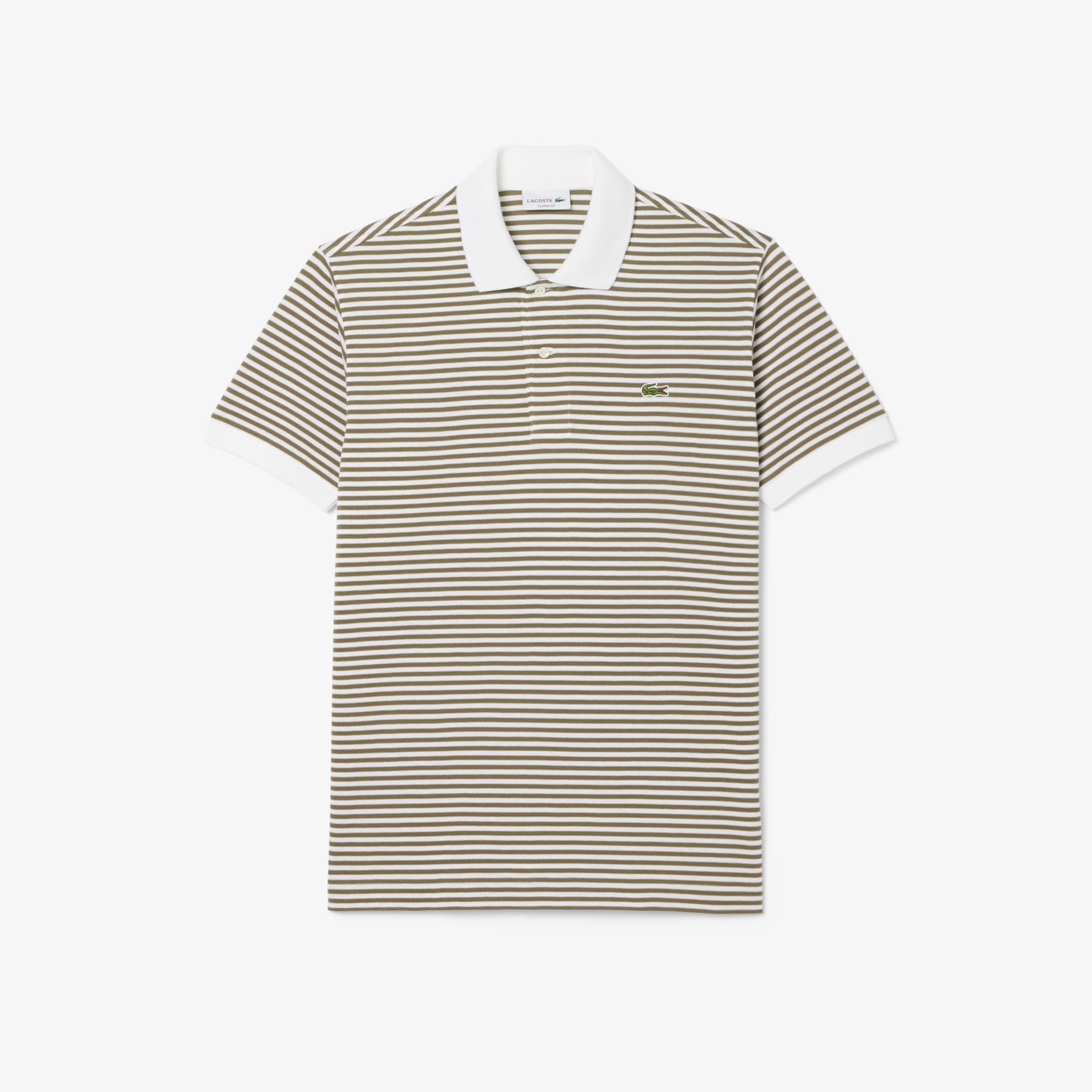 Classic Fit L.12.12 Striped Petit Piqu&eacute; Polo Shirt image number 3