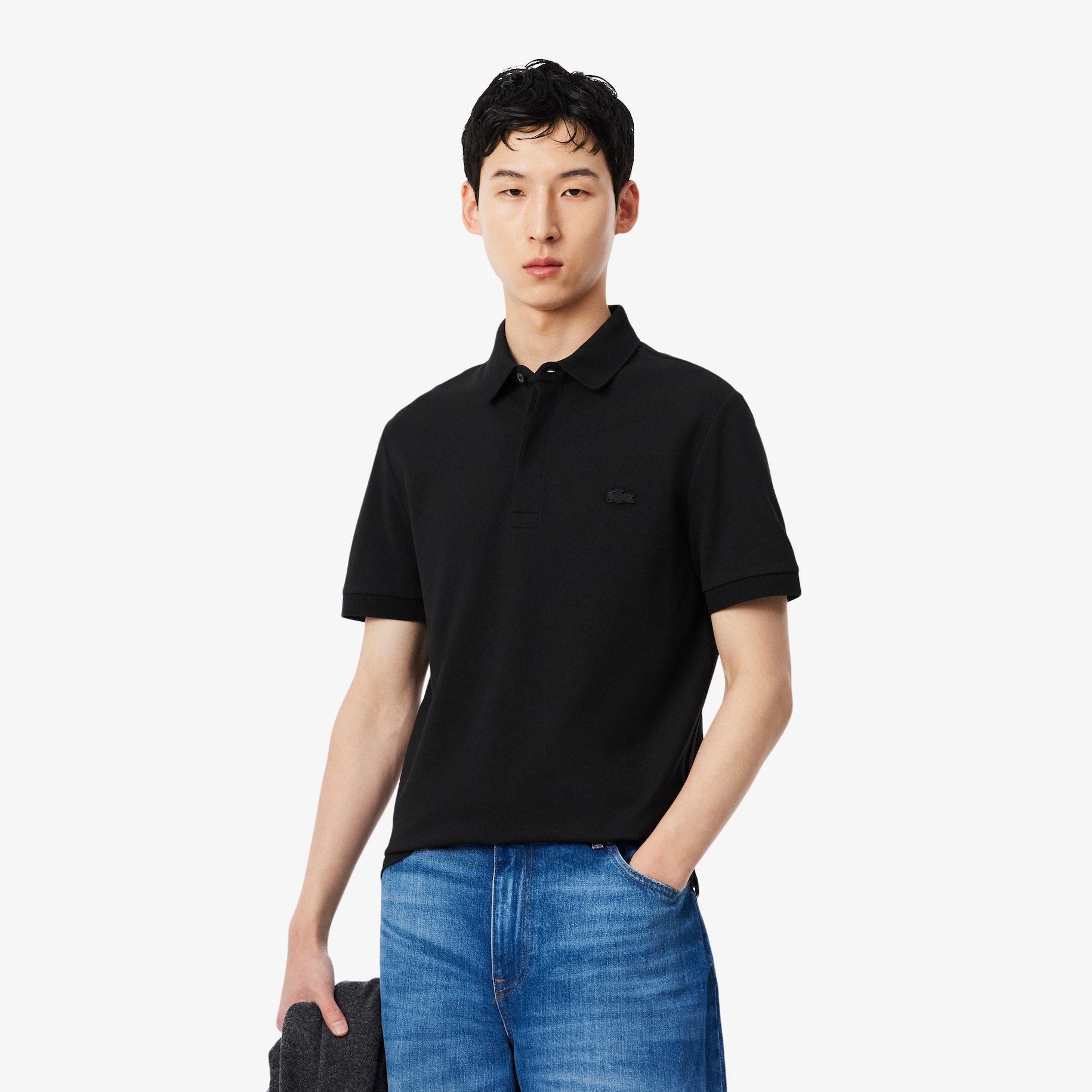 Men's Lacoste Paris Polo Shirt Regular Fit Stretch Cotton Piqu&eacute; image number 0