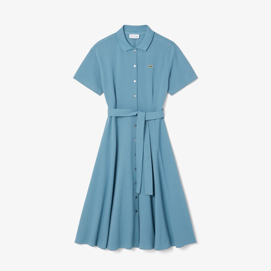 Flared Mini-Piqu&eacute; Polo Dress image number 3