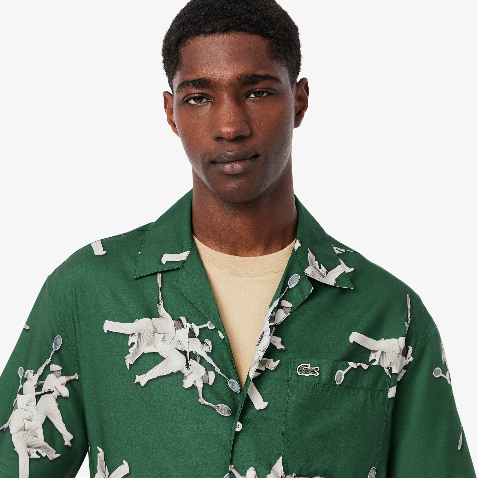 Kemeja Motif Lacoste Ren&eacute; Relaxed Fit image number 1