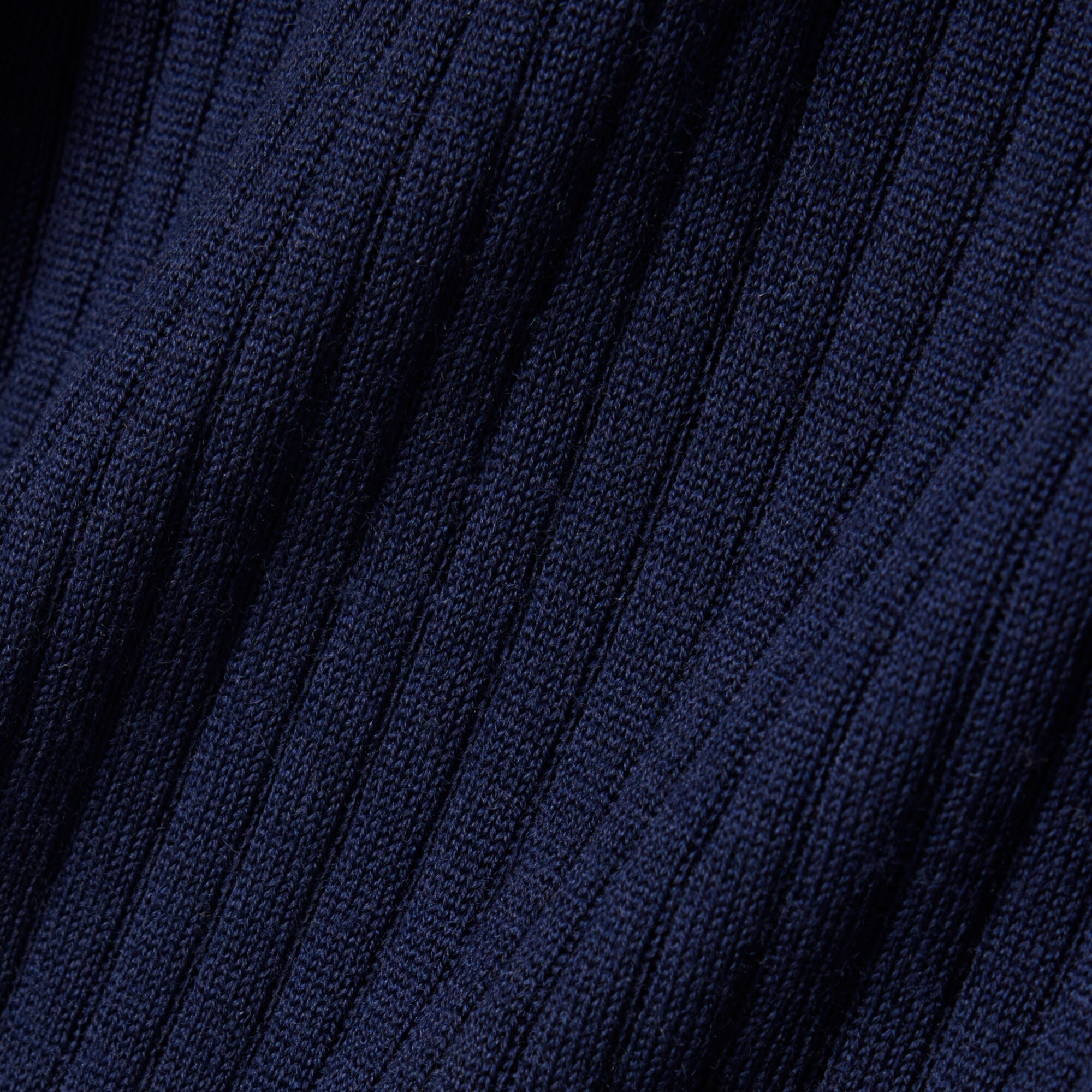 Sweater 3D Rib Knit Merino Wool Kerah Polo image number 5