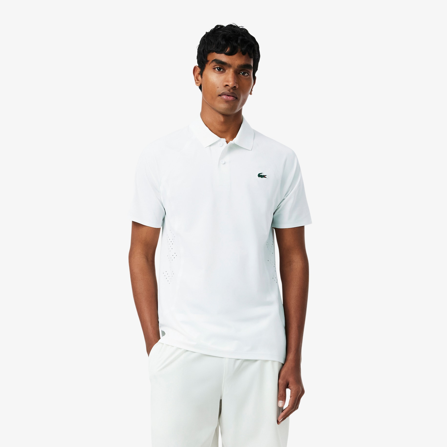 Kaos Polo Lacoste Tenis x Novak Djokovic On Court image number 0