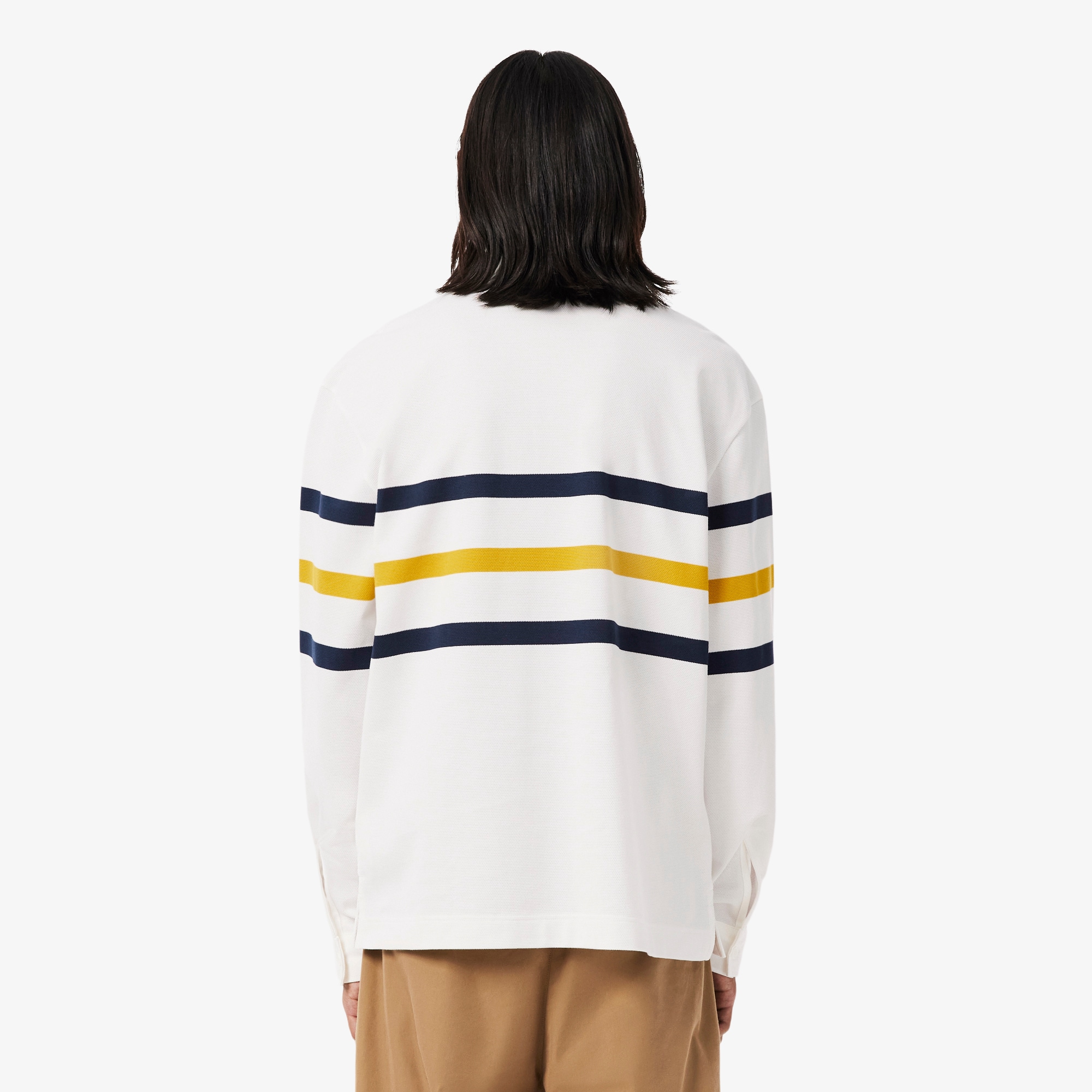 Kaos Polo Striped Piqu&eacute; Rugby Relaxed Fit image number 2