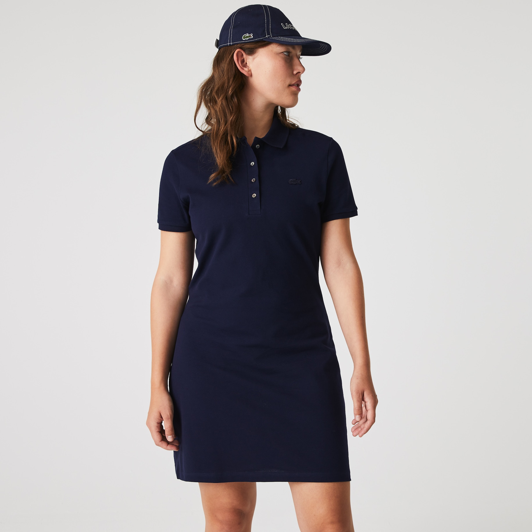 Slim Fit Stretch Mini Piqu&eacute; Polo Dress image number 8