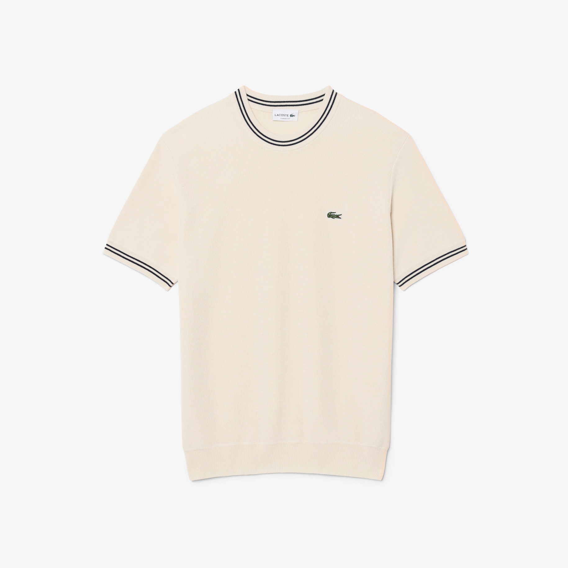 Classic Fit Stripe Detail Knit T-Shirt image number 3