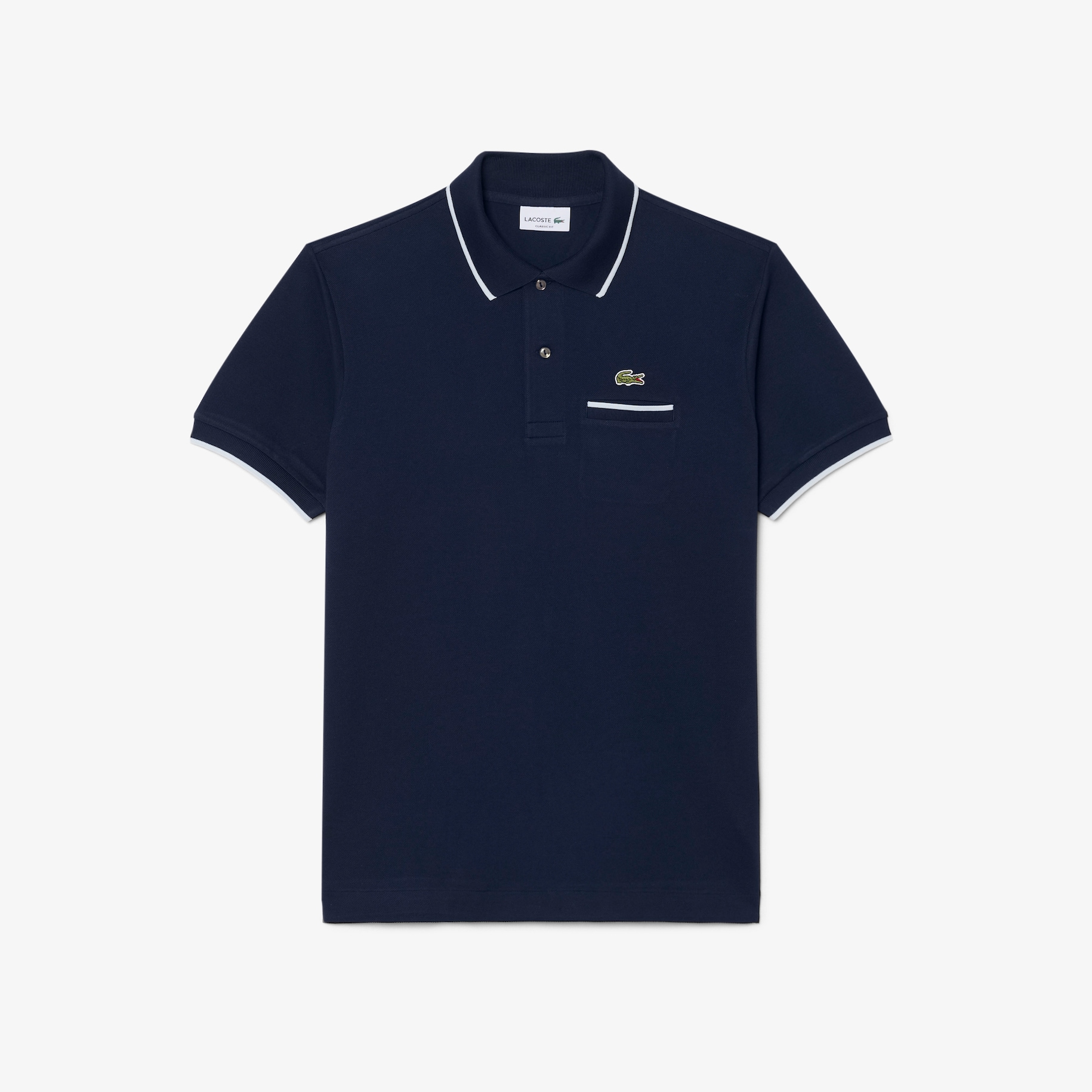 Kaos Polo L.12.12 Classic Fit Bermotif Kantong image number 3