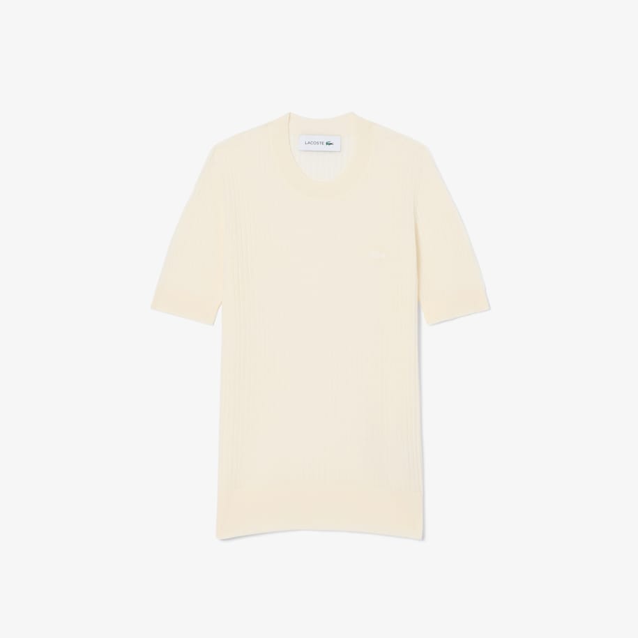 Sweater Merino Wool Rib Knit Lengan Pendek image number 3