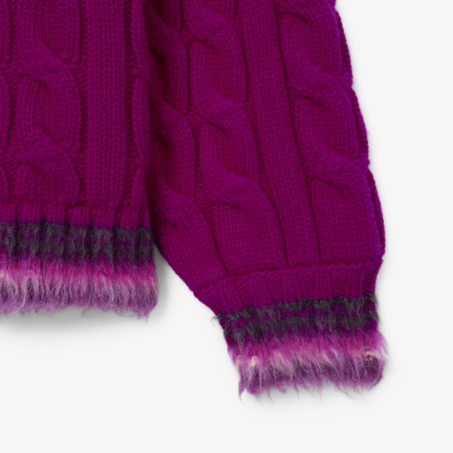 Sweater Rajut Kabel Kerah Polo Wol Runway image number 6