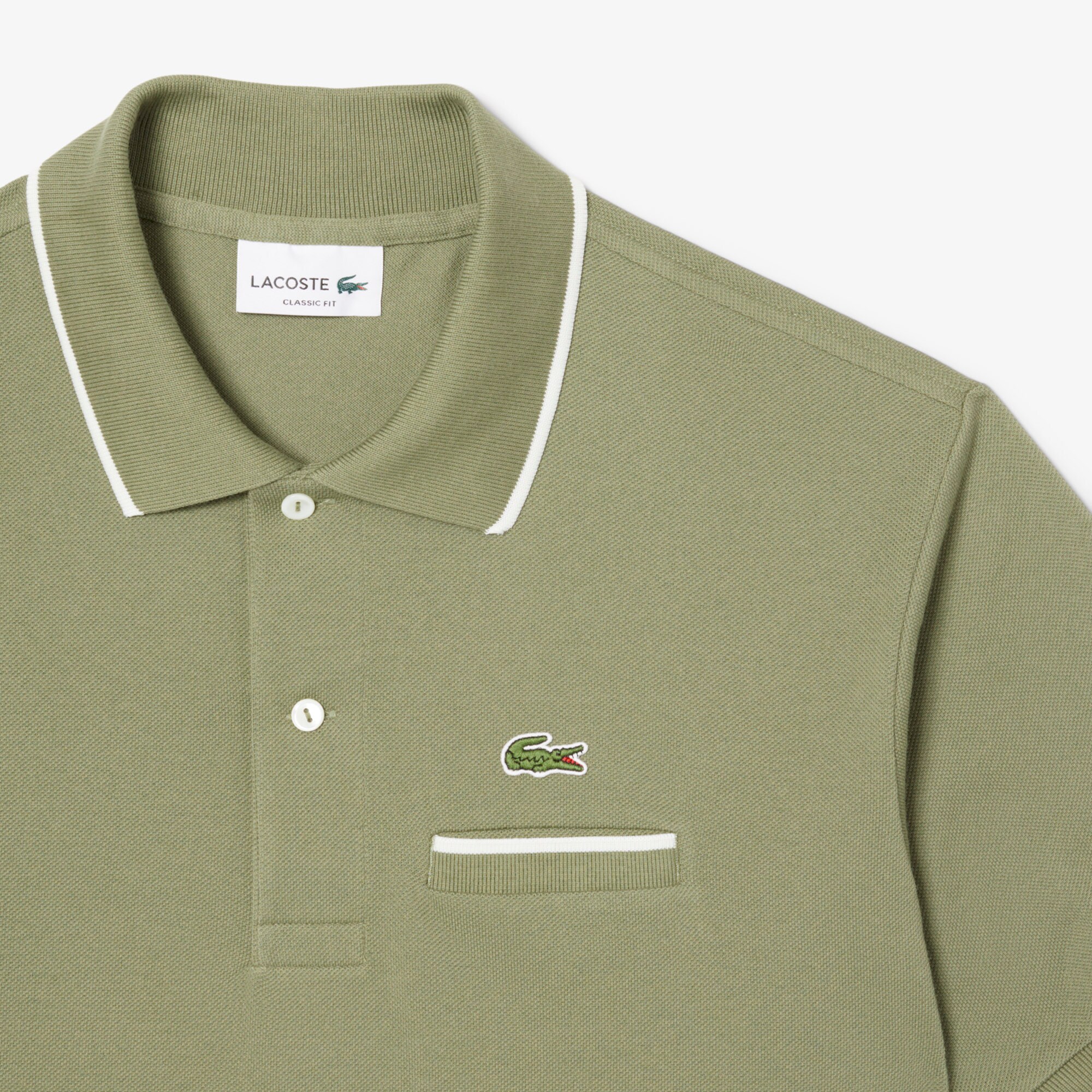 Kaos Polo L.12.12 Classic Fit Aksen Saku image number 4
