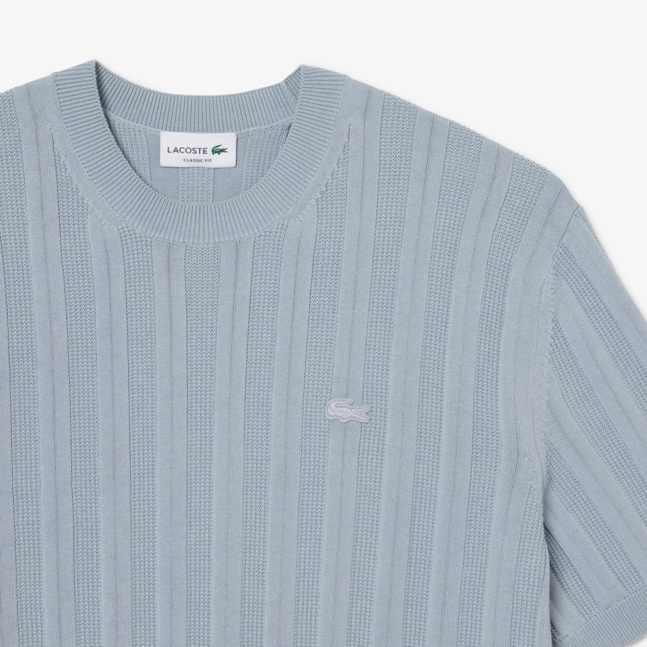Fluid Ribbed Short Sleeved Sweater image number 4