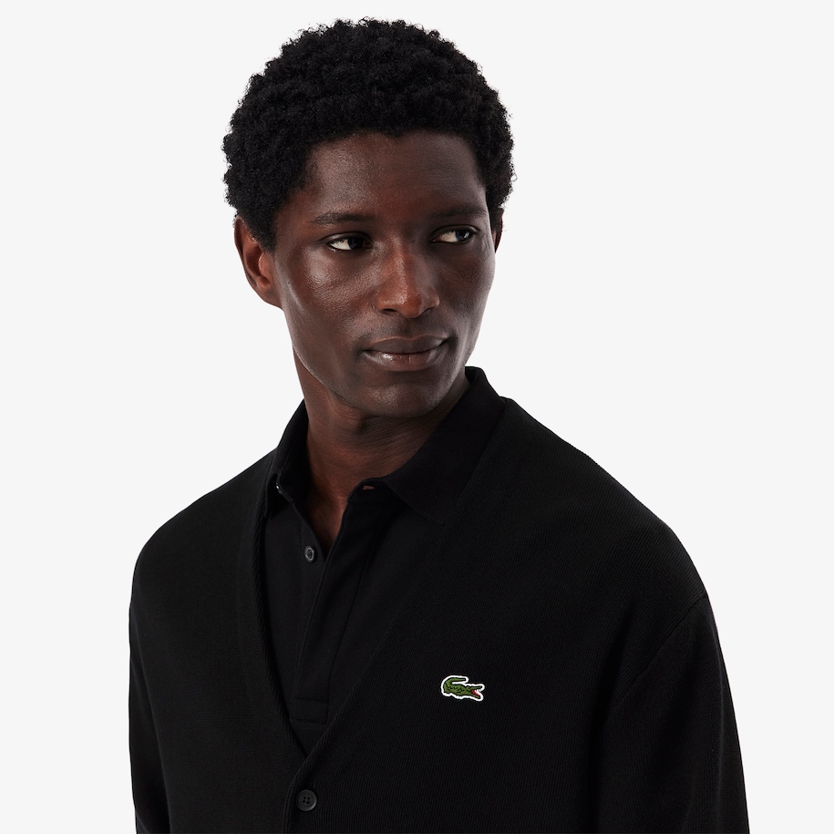 Relaxed Fit Stripe Detail Cotton Cardigan image number 1