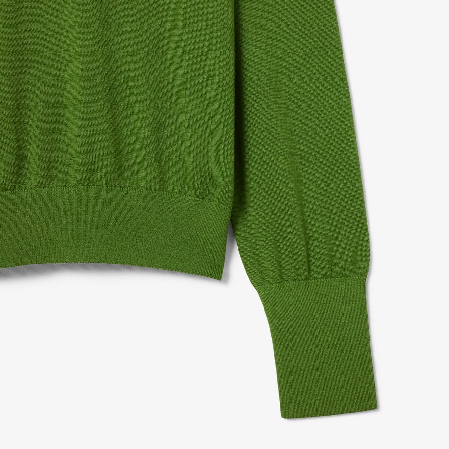 Sweater Wol Merino Kerah Polo Runway image number 6