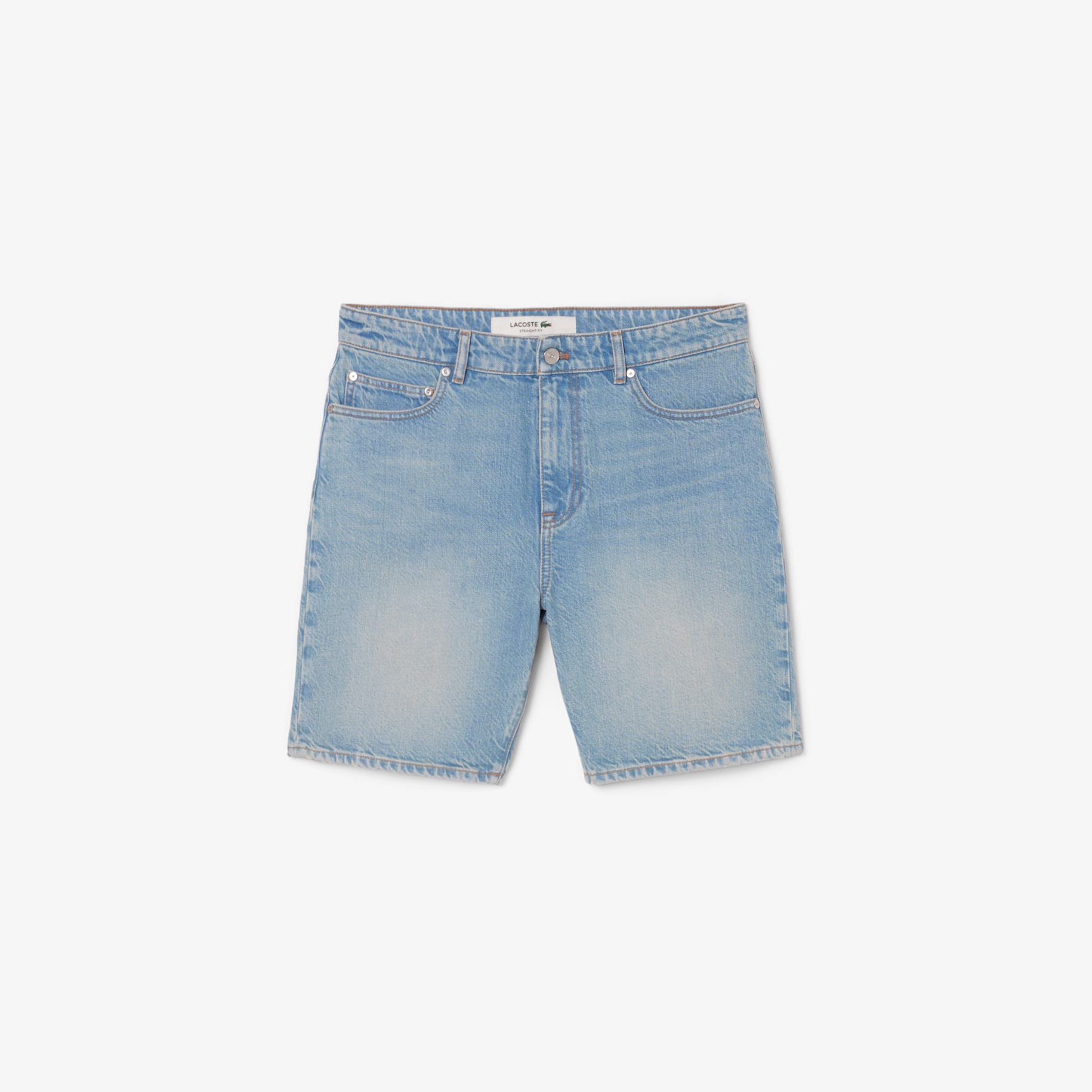Straight Fit Denim Bermuda Shorts image number 3