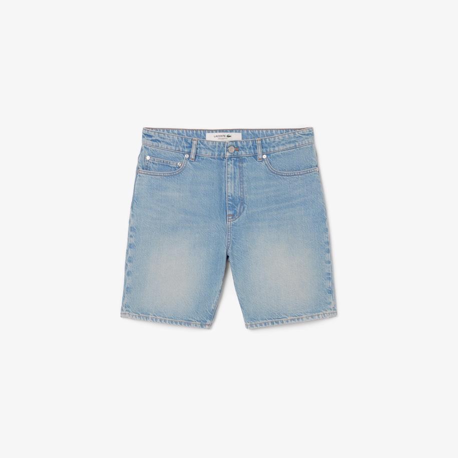 Straight Fit Denim Bermuda Shorts image number 3