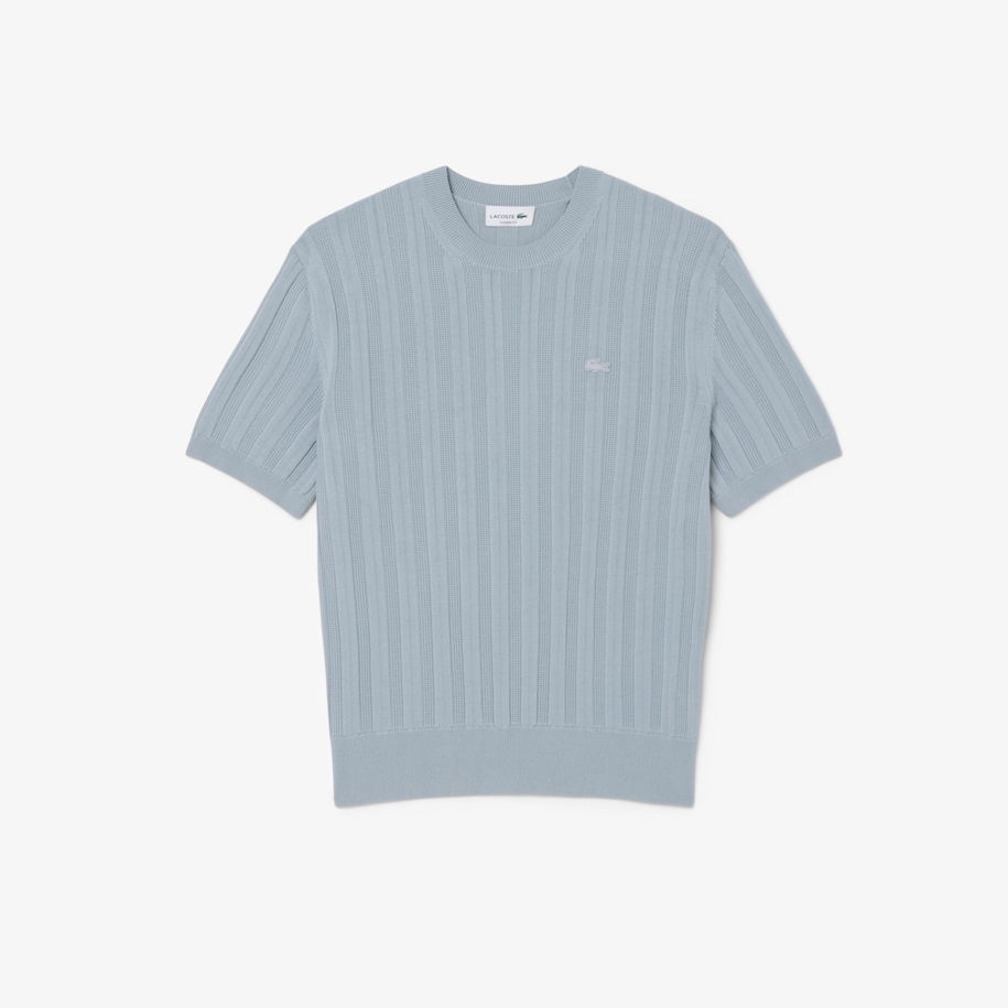 Fluid Ribbed Short Sleeved Sweater image number 3