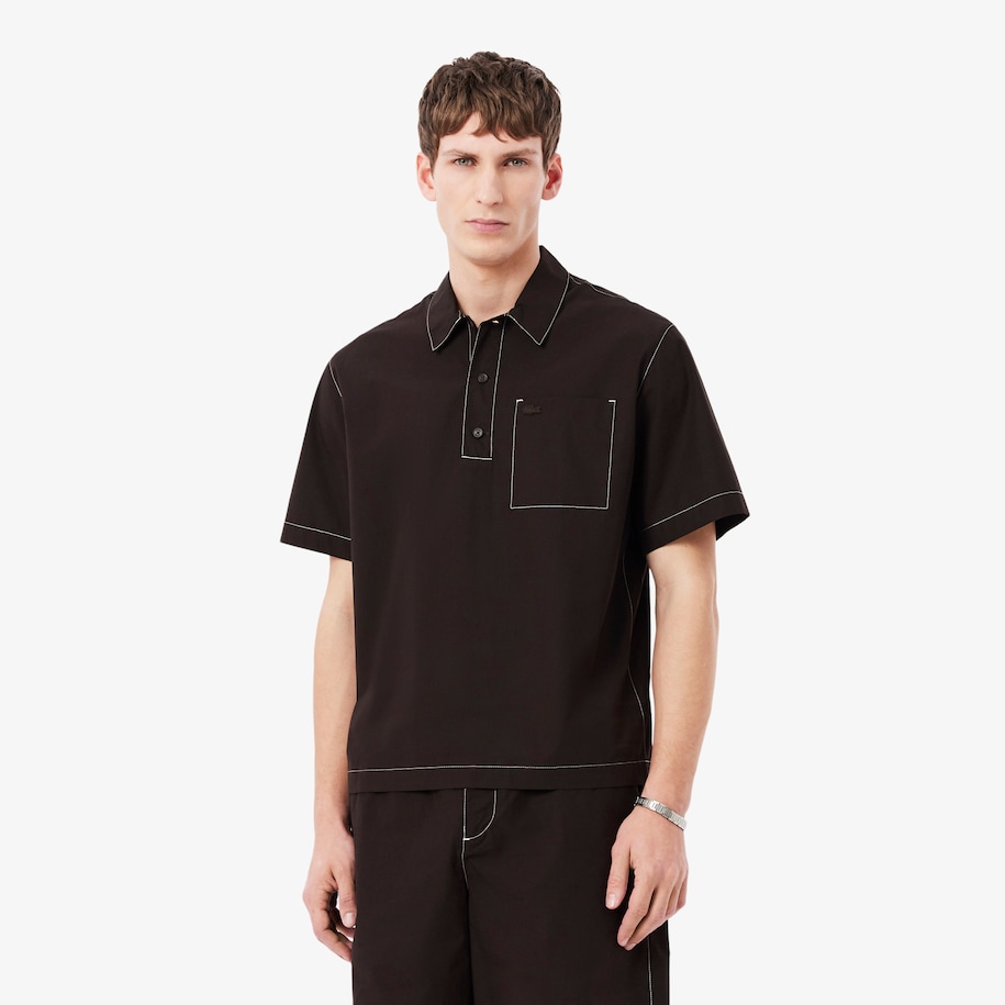 Kemeja Pria Relaxed Fit Poplin Lengan Pendek image number 0