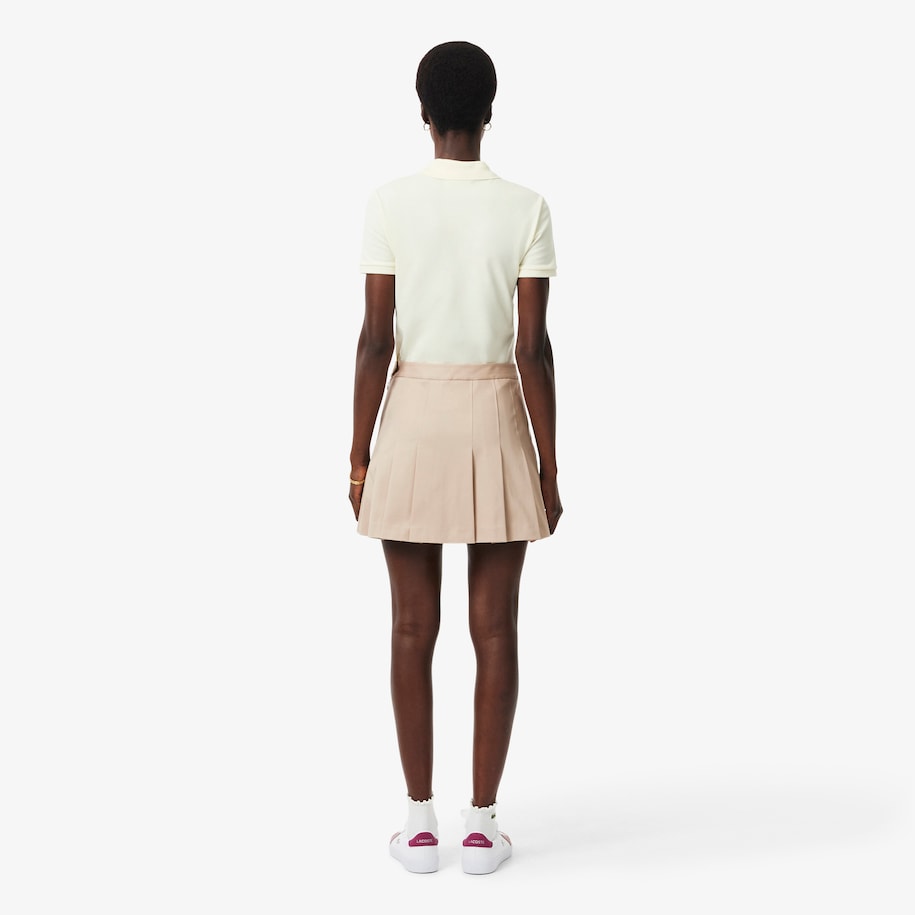 Short Stretch Cotton Pleated Skirt image number 2
