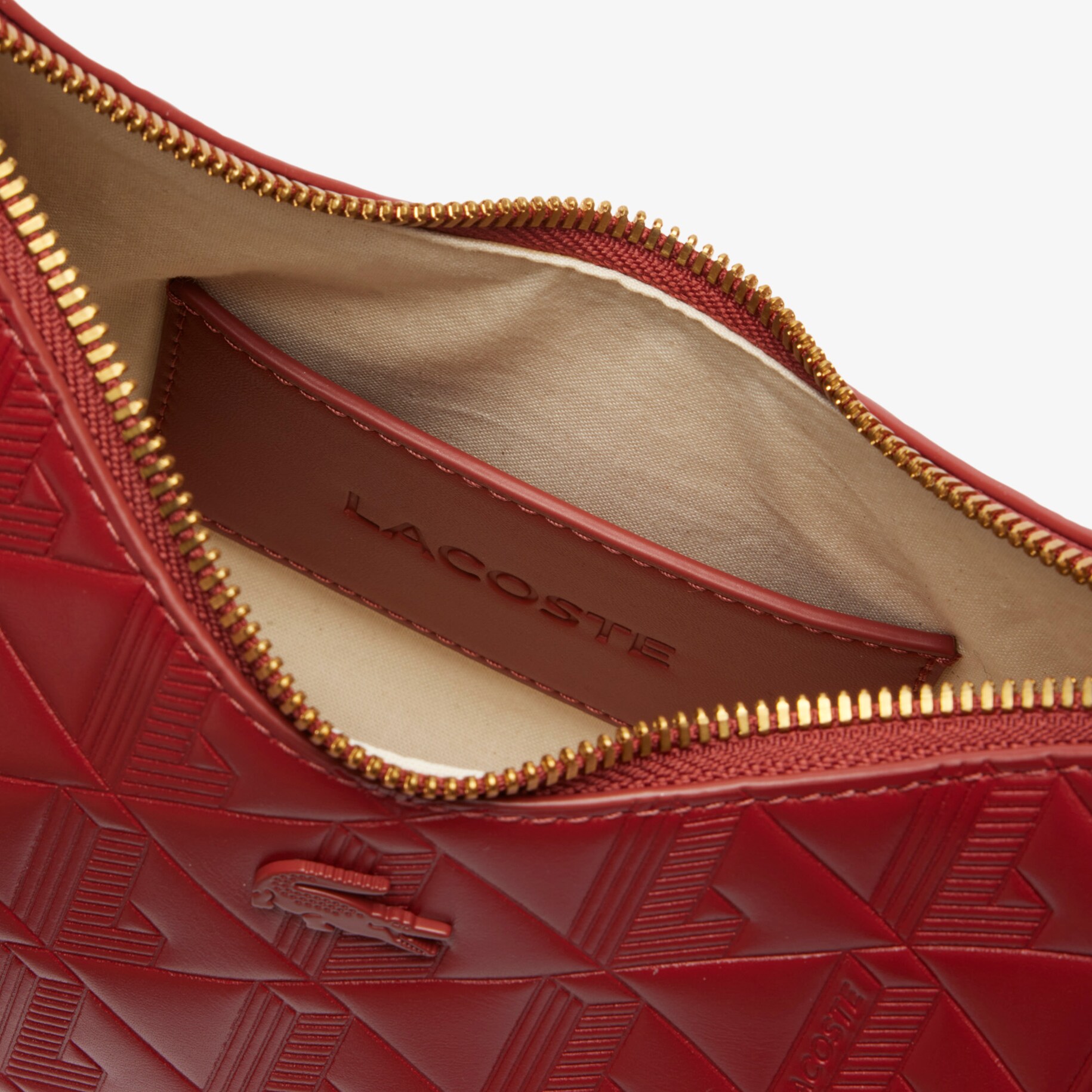 Maheki Embossed Leather Half Moon Purse image number 4