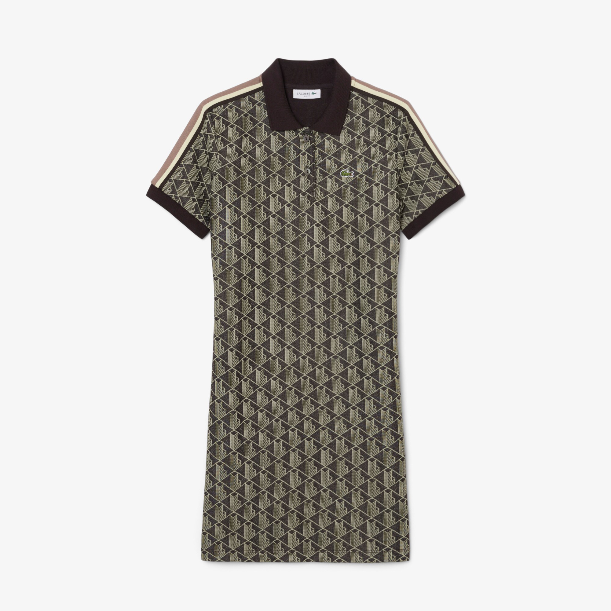 Slim Fit Monogram Jacquard Polo Dress image number 3