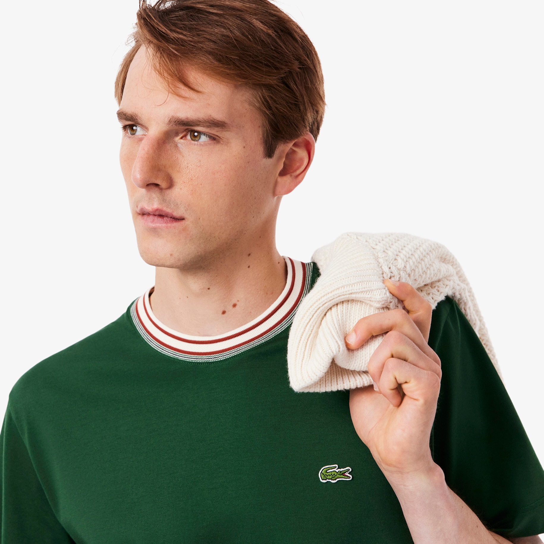 French Made Stripe Neck T-shirt image number 1