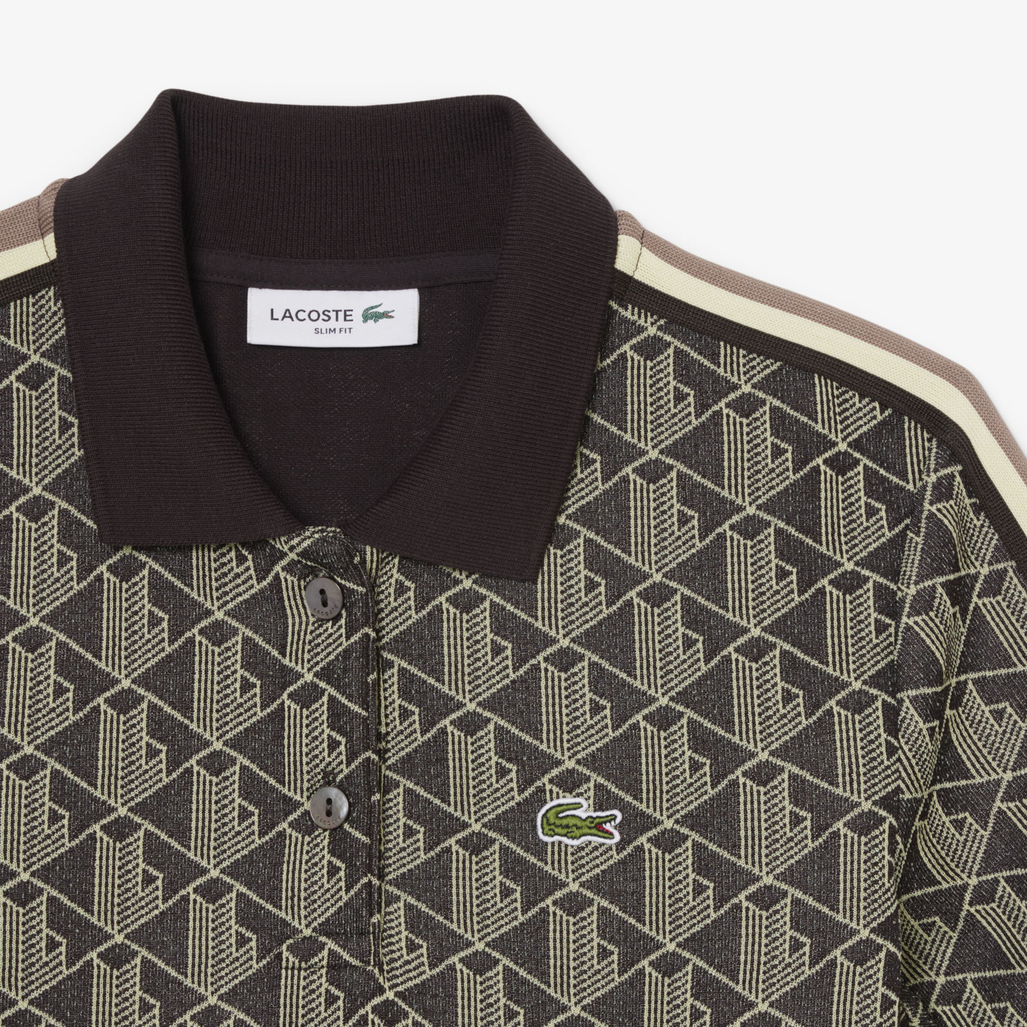 Slim Fit Monogram Jacquard Polo Dress image number 4