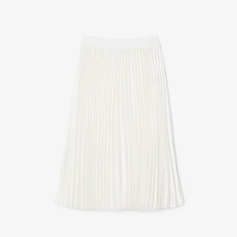Pleated Satin Midi Skirt image number 3