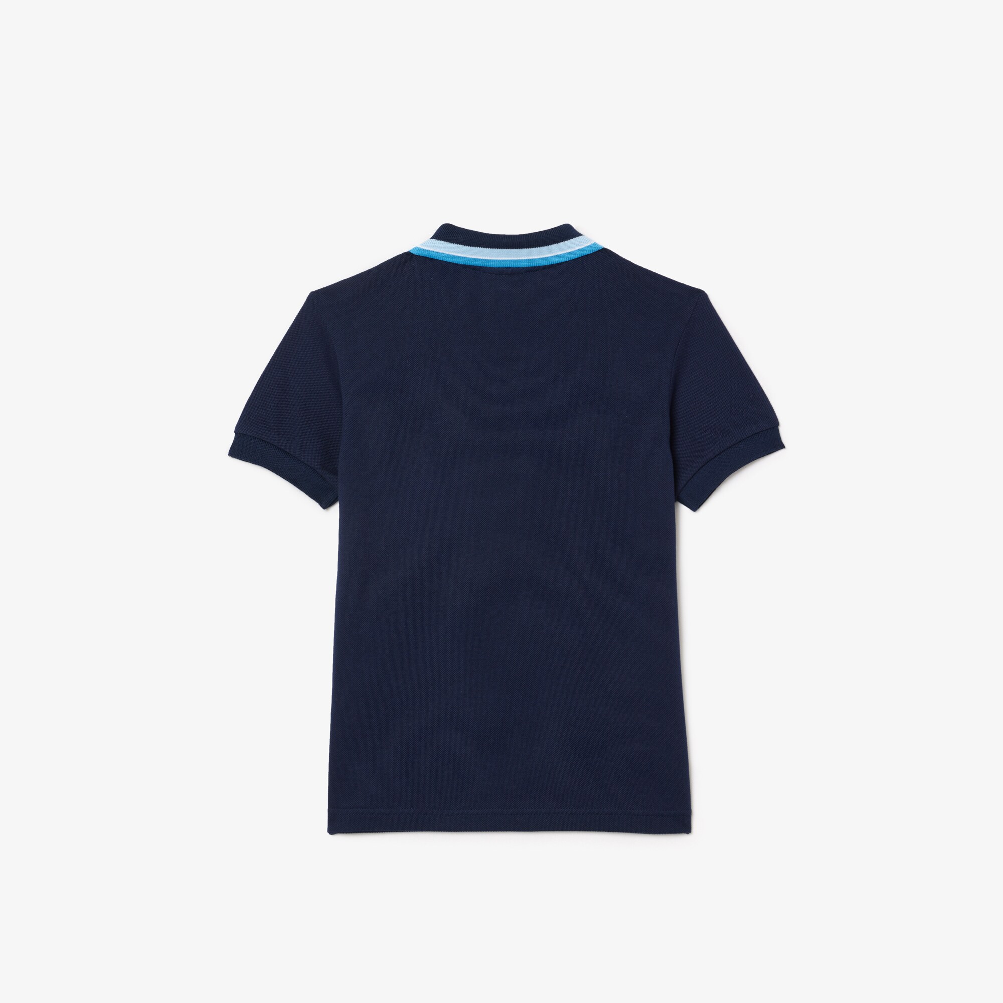 Stripe Collar Petit Piqu&eacute; Polo Shirt image number 4
