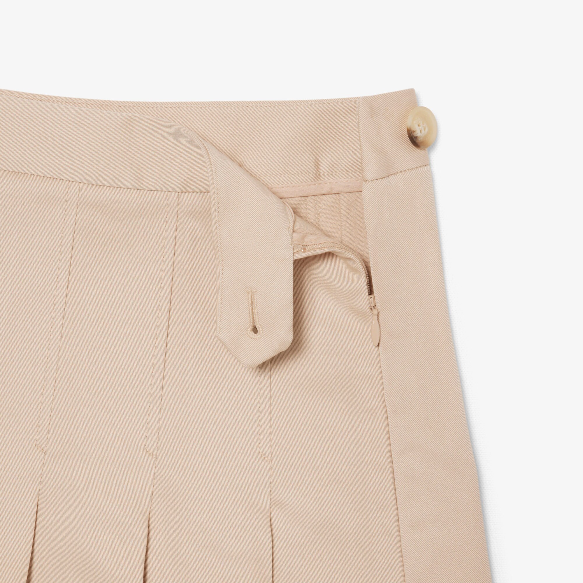 Short Stretch Cotton Pleated Skirt image number 4